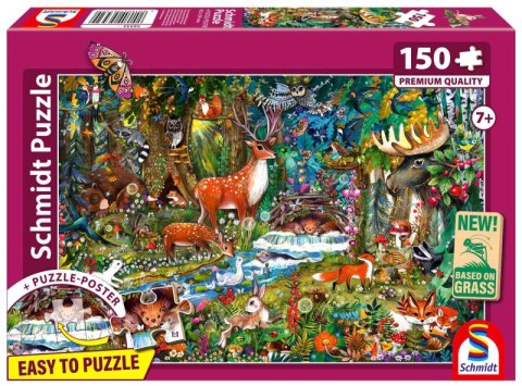 Puzzle 150 PQ Zwierzęta w lesie 113341 Puzzle 150 PQ Zwierzęta w lesie 113341