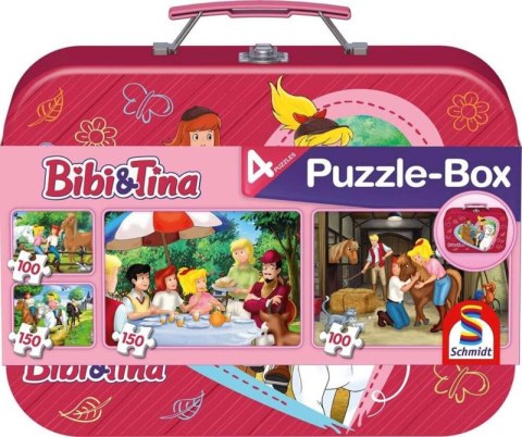 Puzzle 2 x 100 + 2 x 150 w walizce Bibi & Tina 105576 Puzzle 2 x 100 + 2 x 150 w walizce Bibi & Tina 105576