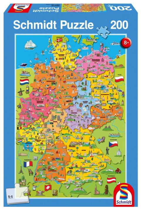 Puzzle 200 Ilustrowana Mapa Niemiec 108353 Puzzle 200 Ilustrowana Mapa Niemiec 108353