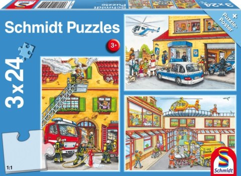 Puzzle 3 x 24 Służby ratownicze 106590 Puzzle 3 x 24 Służby ratownicze 106590