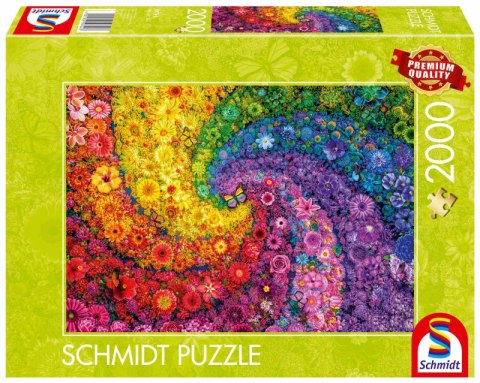 Puzzle PQ 2000 Kolorowy wir kwiatów i motyli 112983 Puzzle PQ 2000 Kolorowy wir kwiatów i motyli 112983