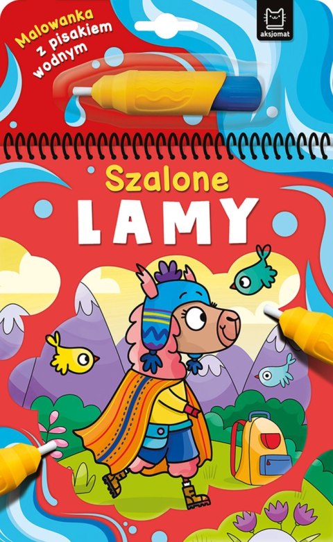 Szalone lamy. Malowanka z pisakiem wodnym Szalone lamy. Malowanka z pisakiem wodnym