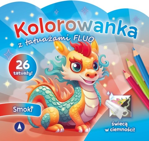 Smoki. Kolorowanka z tatuażami FLUO Smoki. Kolorowanka z tatuażami FLUO