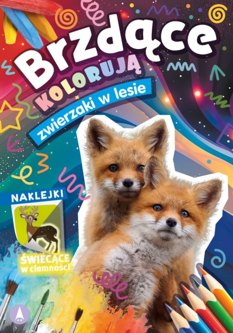 Zwierzaki w lesie. Brzdące kolorują (naklejki świecące w ciemności) Zwierzaki w lesie. Brzdące kolorują (naklejki świecące w ciemności)