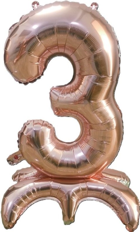 Balon foliowy stojący cyfra 3 Balon foliowy stojący cyfra 3