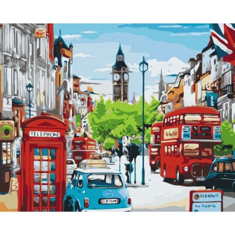 Malowanie po numerach BRUSHME 40x50 cm godzina szczytu w Londynie Malowanie po numerach BRUSHME 40x50 cm godzina szczytu w Londynie