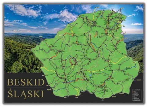 Mapa Zdrapka Beskid Śląski Mapa Zdrapka Beskid Śląski