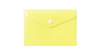 Teczka A6 kopertowa PP pastel żółty