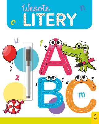 Wesołe litery. Flamaster suchościeralny. Wesoła nauka