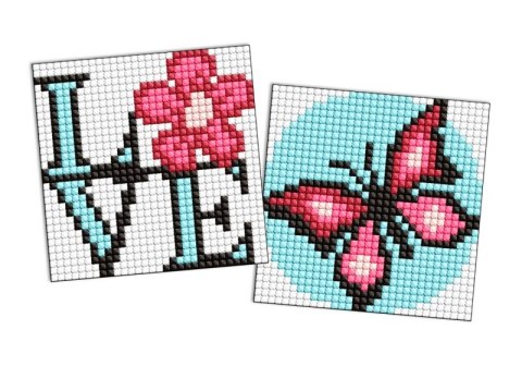 Diamentowa mozaika na magnesie IDEYKA 9x9 cm kids Motyl Diamentowa mozaika na magnesie IDEYKA 9x9 cm kids Motyl