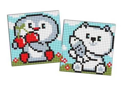 Diamentowa mozaika na magnesie IDEYKA 9x9 cm kids Pingwin i Niedźwiadek Diamentowa mozaika na magnesie IDEYKA 9x9 cm kids Pingwin i Niedźwiadek