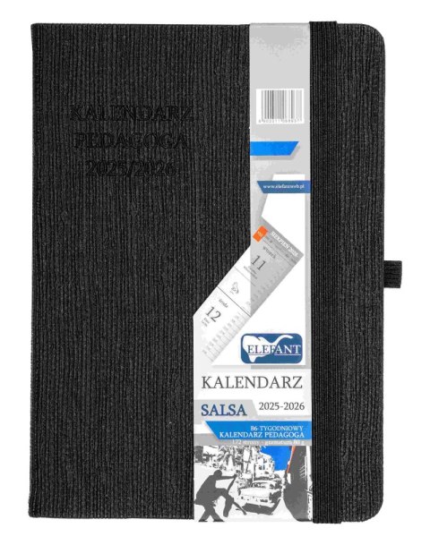 Kalendarz Pedagoga 2025/2026 Salsa B6 tygodniowy czarny Kalendarz Pedagoga 2025/2026 Salsa B6 tygodniowy czarny