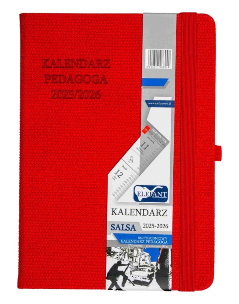 Kalendarz Pedagoga 2025/2026 Salsa B6 tygodniowy czerwony Kalendarz Pedagoga 2025/2026 Salsa B6 tygodniowy czerwony