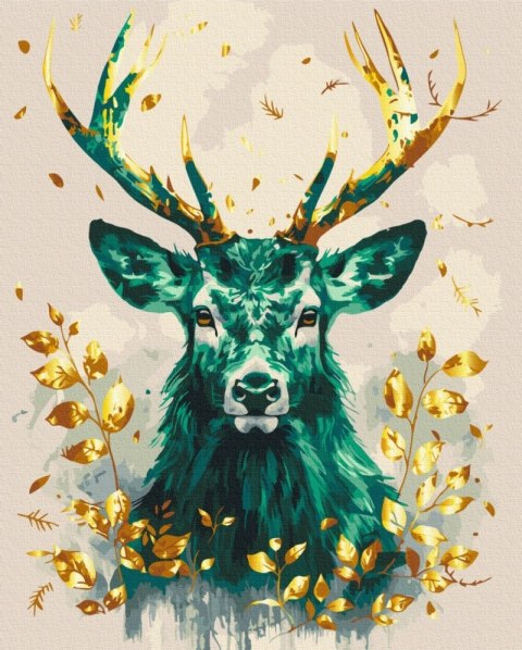 Malowanie po numerach BRUSHME 40x50 cm Gold Szmaragdowa Korona Lasu Malowanie po numerach BRUSHME 40x50 cm Gold Szmaragdowa Korona Lasu
