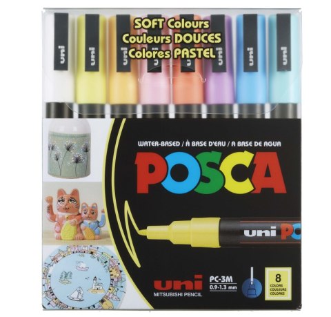 Markery PC-3M soft colors pastelowe kolory Posca Uni Markery PC-3M soft colors pastelowe kolory Posca Uni