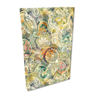 Notes A5 kratka Soft Touch Paisley Gold