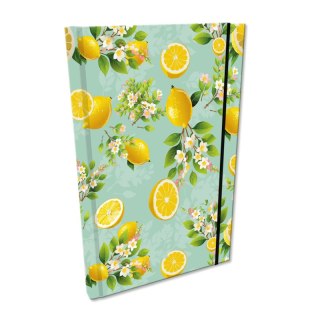 Notes A5 kratka z gumką Soft Touch Cytrusowe Kwiaty