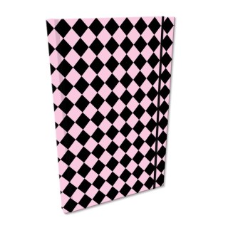 Notes A5 kratka z gumką Soft Touch Krata Pink