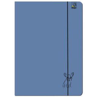 Paczka Teczka A4 z gumką Buldog denim 5 sztuk