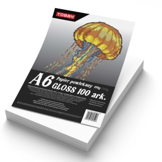 Papier A6 powlekany kredowany gloss 100 ark.150g