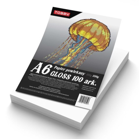 Papier A6 powlekany kredowany gloss 100 ark.350g Papier A6 powlekany kredowany gloss 100 ark.350g