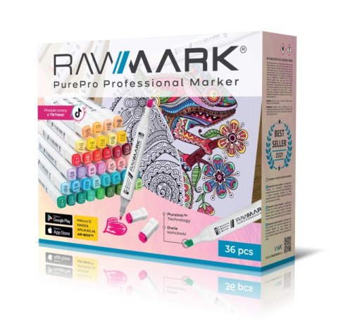 Promarkery alkoholowe Rawmark PurePro landscape 36 kolorów
