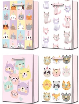 Torebki prezentowe WK 22271 XL mix wzorów 12 sztuk