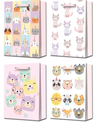Torebki prezentowe WK 22271 S mix wzorów 12 sztuk