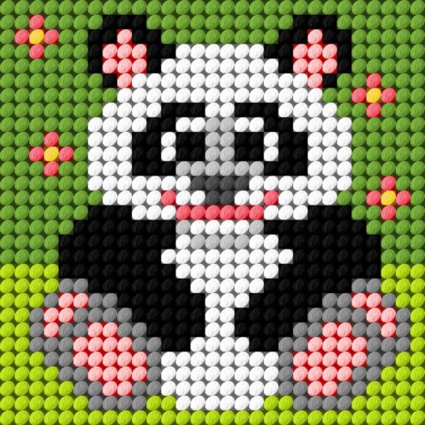 Zestaw do haftu Moje pierwsze wyszywanie Panda Zestaw do haftu Moje pierwsze wyszywanie Panda