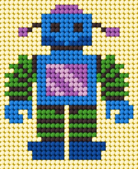 Zestaw do haftu Moje pierwsze wyszywanie Robot Zestaw do haftu Moje pierwsze wyszywanie Robot