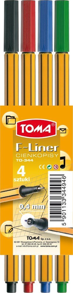 Cienkopis F-Liner 4 kolory Cienkopis F-Liner 4 kolory