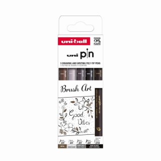 Cienkopis kreślarski PIN 200 Brush Art różne kolory i końcówki 5szt.