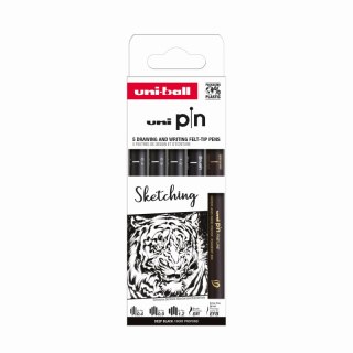 Cienkopis kreślarski PIN 200 Sketching czarny różne grubości 5szt.