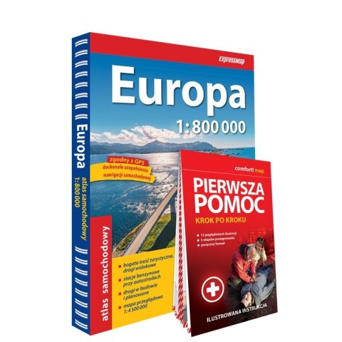 Europa Atlas Samochodowy 1:800 000 pierwsza pomoc 2024/2025 Europa Atlas Samochodowy 1:800 000 pierwsza pomoc 2024/2025