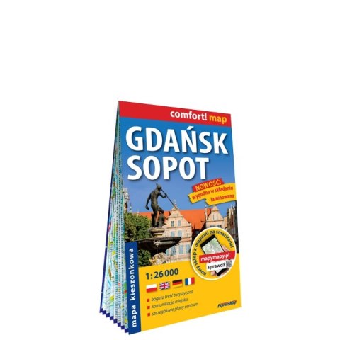 Gdańsk Sopot plan miasta 1:26 000 laminat midi 2023