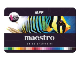 Kredki MFP ołówkowe 36 kolorów metalowe pudełko 6300628