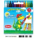 Kredki świecowe Zębozaurus 12 kolorów Kredki świecowe Zębozaurus 12 kolorów