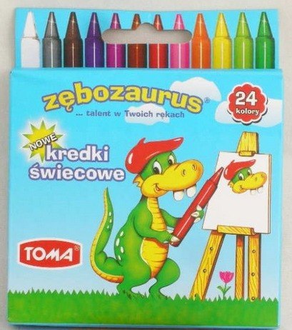 Kredki świecowe Zębozaurus 24 kolory Kredki świecowe Zębozaurus 24 kolory