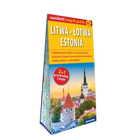 Litwa Łotwa map&guide PL laminat 2024 Litwa Łotwa map&guide PL laminat 2024