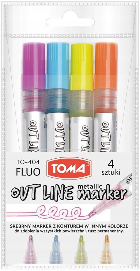Marker konturowy fluo 4 kolory Marker konturowy fluo 4 kolory