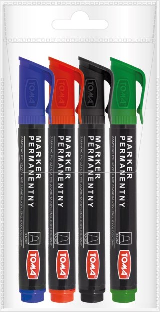 Marker permanentny 4 kolory