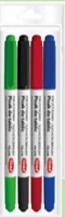 Marker suchościeralny dwustronny 4 kolory Marker suchościeralny dwustronny 4 kolory