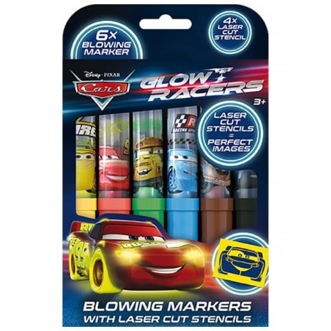Markery dmuchane Cars 6 sztuk + szablony Markery dmuchane Cars 6 sztuk + szablony