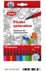 Pisaki spiralne 12 kolorów Pisaki spiralne 12 kolorów