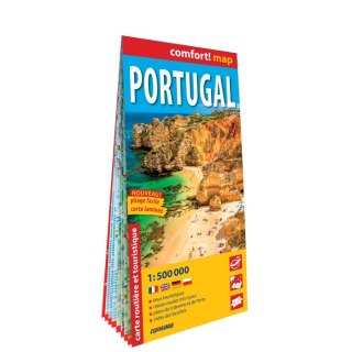 Portugal road and tourist map 1:500 000 laminat 2019