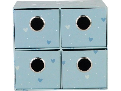Pudełko na biurko z 4 szufladkami Sweet Blue Pudełko na biurko z 4 szufladkami Sweet Blue