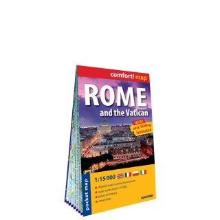 Rome and the Vatican pocked map 1:15 000 laminat midi 2023