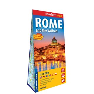 Rome and the Vaticancity street map 1:15 000 laminat 2025