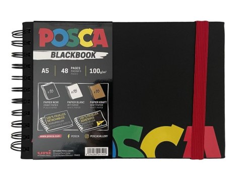 Szkicownik A5 na spirali BlackBook Posca Szkicownik A5 na spirali BlackBook Posca