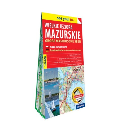 Wielkie Jeziora Mazurskie mapa turystyczna 1:60 000 papier 2021 Wielkie Jeziora Mazurskie mapa turystyczna 1:60 000 papier 2021